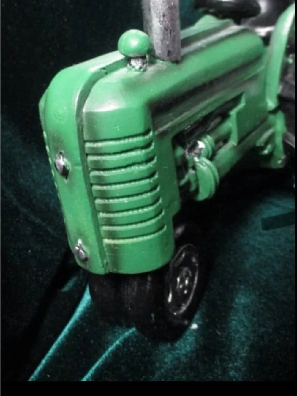 John Deere Green Tractor Clock Toy with Yellow Dial